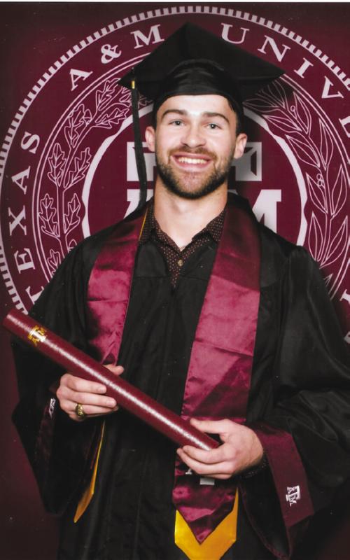 Jeffrey Recek graduated from the Texas A&amp;M University on Dec. 12 with a Bachelor of Science and Arts degree in Turfgrass Science. Jeffrey is the son of Marcus Recek and the late Michelle Recek and the grandson of Rose Recek, all of La Grange.