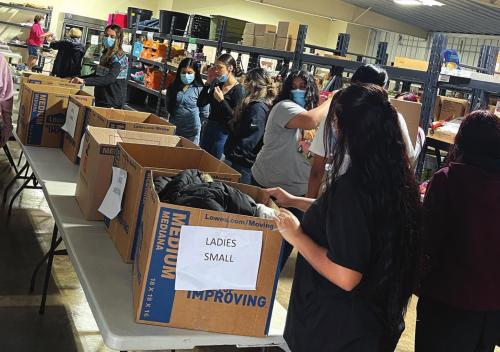 La Grange Students Hold Coat Drive