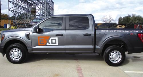 EXO’s team will include five to six crews traveling in gray Ford F-150 pickups marked with the EXO and FEC logos.