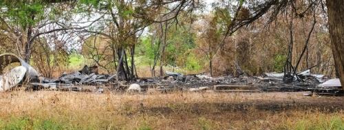 Above, not much was left of the house that burned in West Point Saturday afternoon, Aug. 29. Investigators believe the fire was the result of a suicide attempt. Photo by Andy Behlen