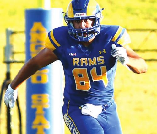 Cason Brown was a star at Schulenburg high school and has continued his success at Angelo State on the football and track teams.