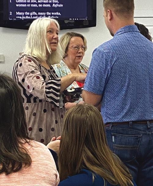 Retired pastor Marcia Kifer attended St. John in Rutersville on Sunday, March 3. She served communion at the joint worship. It was nice short visit during the breakfast brunch service.