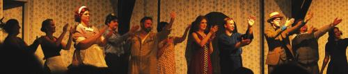 The Fayette County Community Theatre closed out its 2022 season with a three-night run of “The Great Gatsby” at the Fair Pavilion in La Grange. Big crowds showed up for all three performances (even competing with Saturday night’s World Series Game 6) of the Jazz-era classic. Shown here are the performers during a curtain call after Sunday’s finale performance. Photo by Jeff Wick