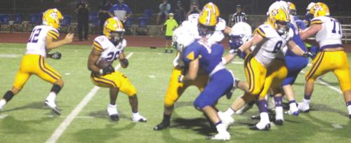 Taylor Runs for 4 TDs as Leps Down Lago Vista 42-26