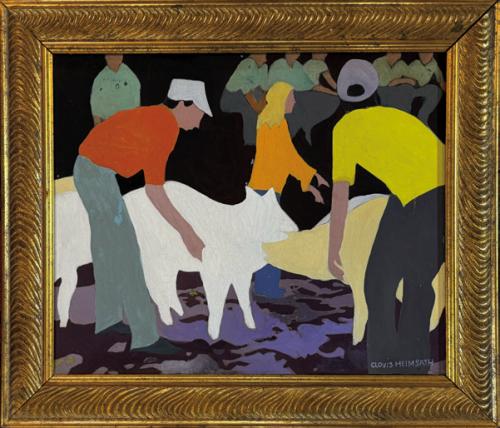 “At the Fair,” oil painting by Clovis Heimsath