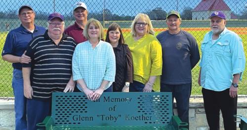 Ballpark Bench Dedicated to Glenn ‘Toby’ Koether