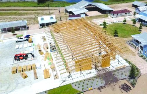A big, new building is going up at Marburger Farm, adding even more vendor space to the Round Top venue.