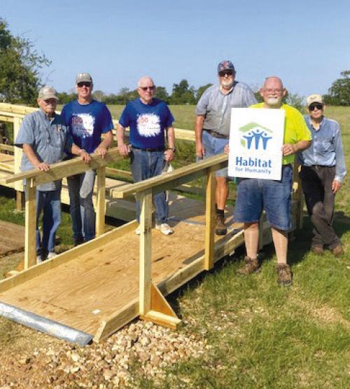 Texas Ramp Project volunteers built this 32 ft. ramp on FM 2981 near Fayetteville.