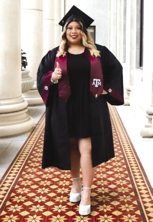 Belen Cerda graduated from Texas A&amp;M on May 9, 2024 with a major in communications and a minor in business. She is a 2020 graduate of La Grange High School. She is the daughter of Hector and Yeli Cerda of La Grange and the granddaughter of the late Jose and Maria Cerda and Jose and Maria Orona.