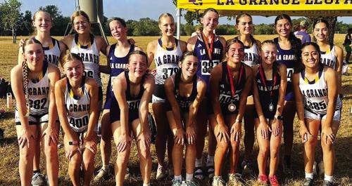 The La Grange varsity girls cross country team posted a runner-up finish in Smithville last week.