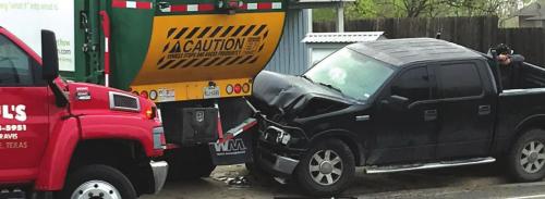 At the scene of Tuesday’s accident. Photo by Jeff Wick