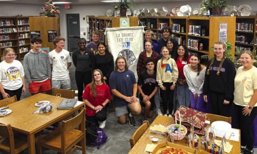 The La Grange Leo Club appreciates Ana Ortiz for sponsoring their April meeting. Ana is a Marketing Coordinator and spoke to the group about her career with McCourt Equipment in La Grange, as well as internship opportunities at McCourt. Ana is a proud member of the La Grange Noon Lions club and gave the students a very motivating and inspiring talk about the importance of community service.