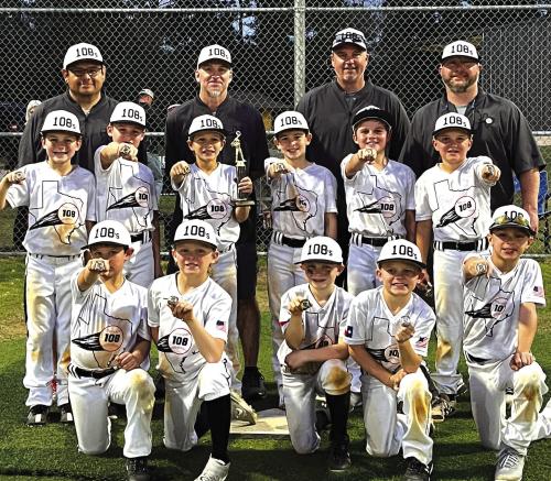 Texas 108’s (a 9-under local baseball team) won their first tournament of the 2023 Spring season this last weekend in Tomball. The team consists of boys from La Grange, Schulenburg, Flatonia, and Moulton. First row: Cade Harbers, Hank Gaertner, Kade Moore, Cole Mikulencak, Brooks Stryk. Middle Row: Samuel Fishbeck, Maddox Kleiber, Austin Smith, Luke Goedrich, Jack Schiffli, Jack Lloyd Coaches: Curt Harbers, Neal Goedrich, Shane Lloyd, Mat Moore.