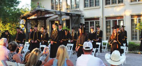 RT-Carmine Seniors Graduate Outside at Festival Hill