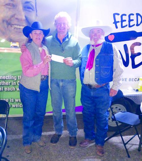 The Colorado River Trailriders Association recently donated $500 to Feed the Need. Pictured from left are Tina Kiker, Jeremy Finch and Cary Hackler.