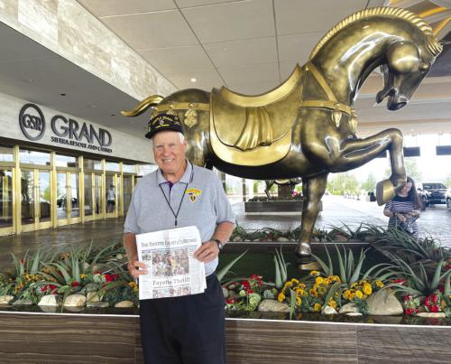 Pat and Anita Lyons travelled to the 1st Cav LRRP Ranger Army reunion in Reno, Nevada, and took along the best little newspaper in Texas to share with all the Vietnam Vets.