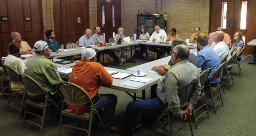 The La Grange City Council met with leaders from each City department in a special workshop meeting Monday night to begin formulating the budget for the upcoming fiscal year. Photo by Andy Behlen
