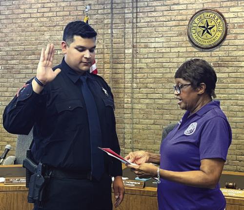Adrian Ortiz Sworn in as Newest LGPD Officer
