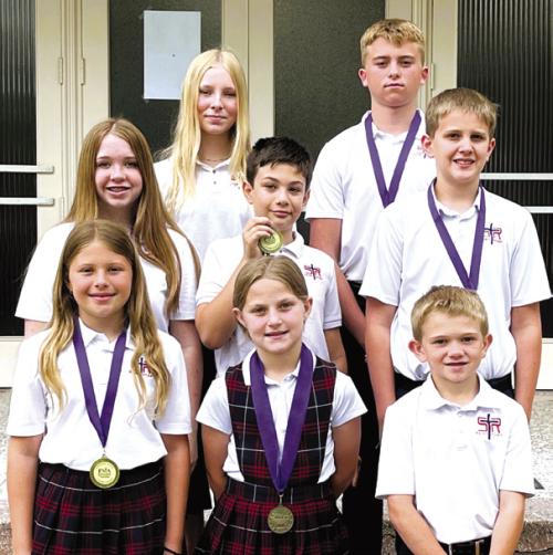 Pictured front from left: Brylee Stoever, Emileigh Divin, Benjamin Sustr; middle: Reese Dusek, Micah Garcia, Levi Johnson; back: Brynn Bubela and Weston Hollas.