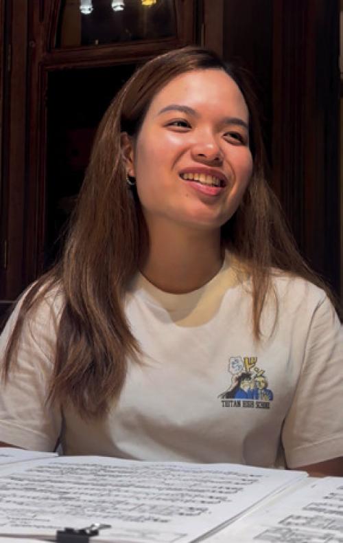 Hagan Tran, a violinist who just graduated from the Eastman School of Music in upstate New York, is enjoying her first time in the South. Photo by Meadow Taylor-Marklin