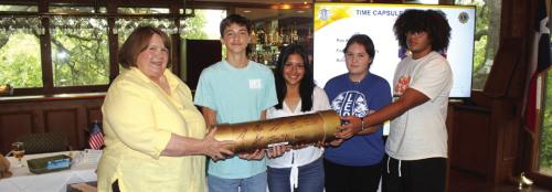 LEO Club Students Give Time Capsule to Archives
