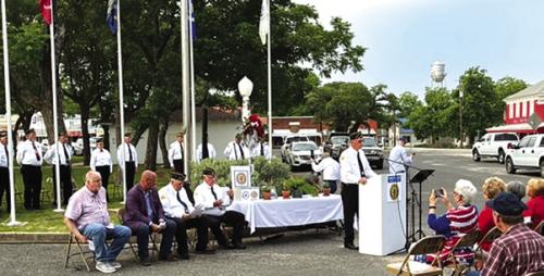 Special Memorial Day Observed in Fayetteville, Flag Display Erected