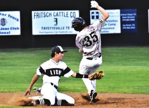 RT-C’s Hunter Schobel is shown here on the base paths Tuesday. Photo by Paul Kipp