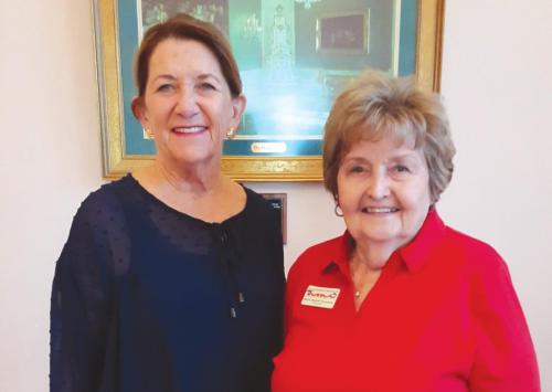 Pictured left to right: Rebecca Halder, First VP Fayette County Retired Teachers, and Retta Chandler, Czech Center Board President.