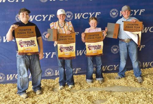 Champion Junior Team: Rilan Karisch, Julia Melton, Abigale McBride, and Abraham McBride.