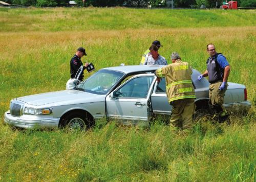 A woman from Fayetteville suffered non-life threatening injuries in a wreck near the corner of SH 71 and Von Minden Road in La Grange Tuesday morning, May 5. Photo by Andy Behlen