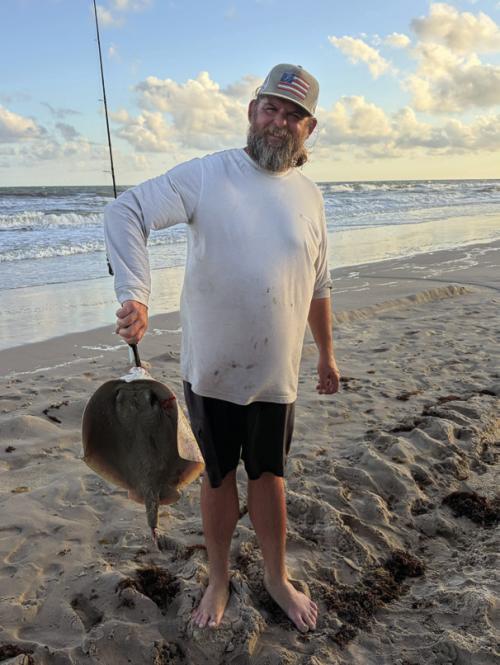 I caught a stingray on the Matagorda beach Saturday and tried to eat it. I don’t think I’ll do that again. Photo by Janessa Behlen