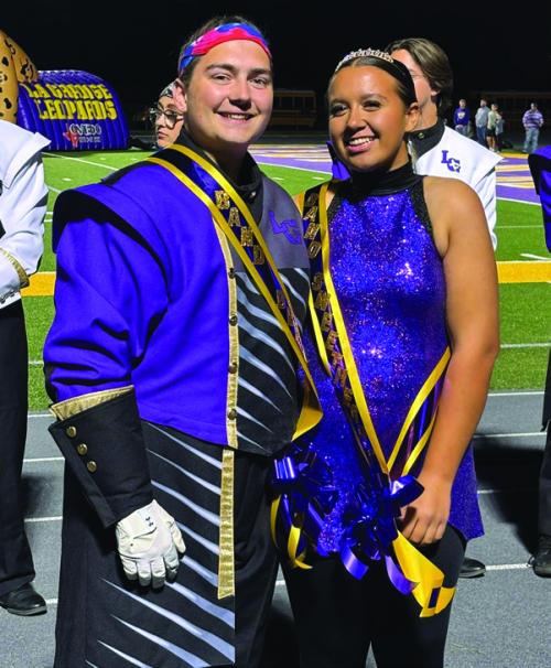 The La Grange High School Band Beau, Kameron Behrens, and Band Sweetheart, Vanessa Adams, were crowned at the final home football game Oct. 30.