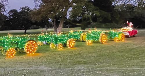Santa and his John Deere have made a stop at 1101 East Tobias Road again this year.