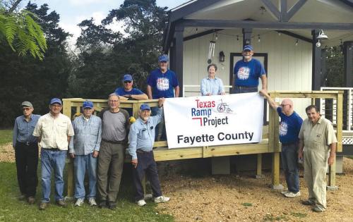 On March 23, Texas Ramp Project volunteers built a 48 ft. ramp on Justice Rd. in West Point.
