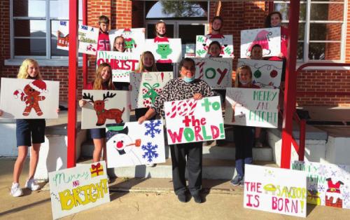 Nursing Home Holiday Signs Spread Cheer