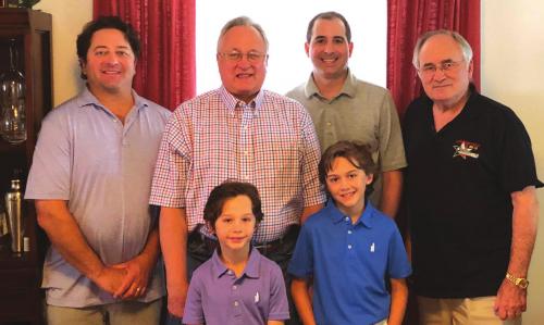 Back Row: John M. Luck, Walter W. Luck, Stephen W. Luck, Rodney C. Koenig Front Row: Noah G. Luck and Colin C. Luck