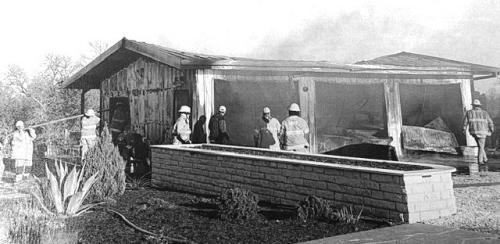 At the scene of the Feb. 22 fire in Winchester.