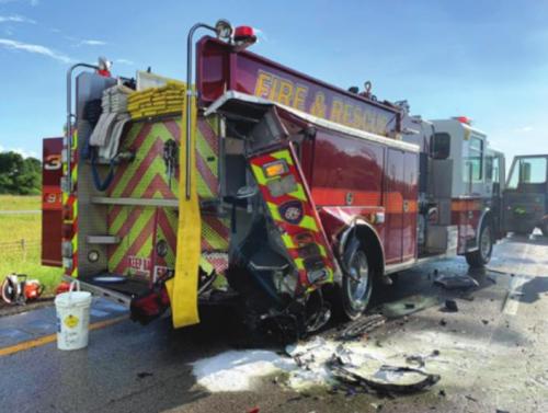 Flatonia Truck Struck, Totaled in Interstate Pileup