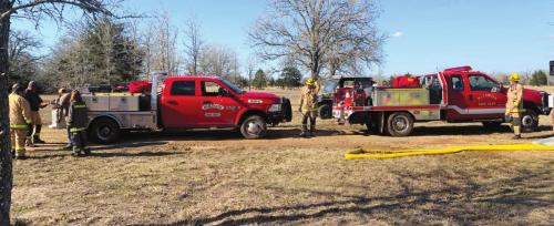 Above and below, shots of Sunday’s fire and the response.