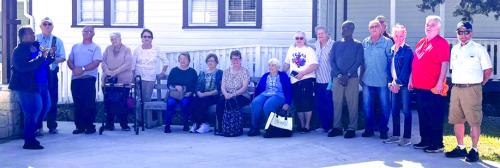 The Februrary adventure took members to Serbin and the Texas Wendish Heritage Museum for a lovely tour, and then on to Reba’s in Giddings for lunch. Pictured are Alfreda Ellison, Irma and Charles Aschenbeck, Gary Pauler, Cynthia Meyer, Alice Fajkus, Mary Guenther, Betty Helcamp, Bernie Gillings, Mary Anne Jurica, Kitra Ruiz, Cathy Besetzny, Paul Williams, Frank Lafferty, August Kalinec, Debbie Price, Kurt Koch, and John Soos.