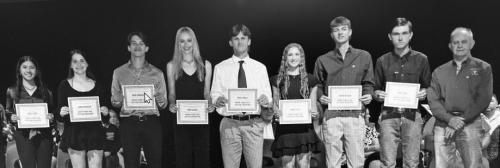Flatonia ISD – Arely Lopez, Sarah Ponewash, Beck Zimmerman, Emma Klozik, Titan Targac, Sadie Noska, Blake Kessler, Jack Vrana, Go Texan Representative – David Urban