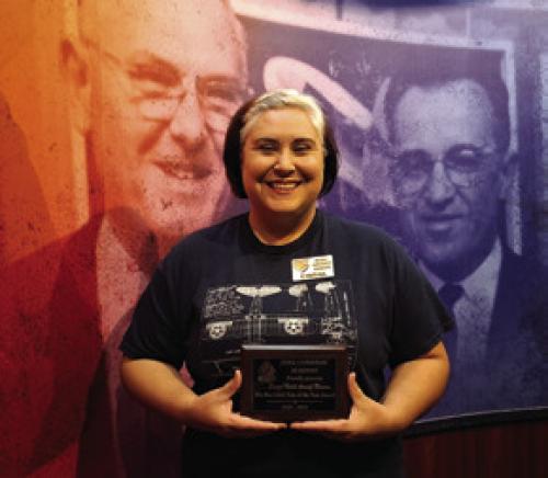 Cynthia A Fogleman, Stanzel Model Aircraft Museum Museum Director with the Award.