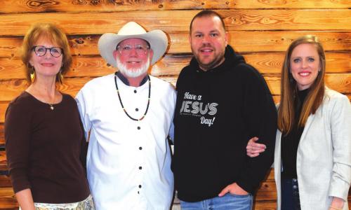 Left to right, Jan and Dennis Hill, are retiring Feb. 7 from The Remnant Church in La Grange and passing the leadership of the church on to their son-in-law and daughter Kolbe and Rachel Hill.