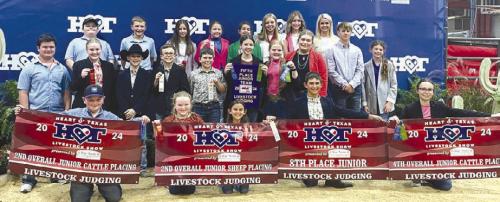 Front from left: Abraham McBride, Abigale McBride, Emma Zweschper, Dylan Zweschper, and Tatum Fritsch; middle row: Logan Poncik, Julia Melton, Crockett Guenther, Tate Fritsch, Hudson Holub, Alexis Berckenhoff, Kaisley Janecka, Rheagan Karisch, Kullen Kutac and Laramie Laake; back row: Rilan Karisch, Holden Holub, Addison Berckenhoff, Kinley Kutac, Adalyn Carrales, Peyton Gilchrest, Hailey Janish, and Coach Kaci Carrales.
