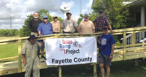 On June 5, Fayette County Texas Ramp Project volunteers built this 36 ft. ramp on Keuper Avenue in Schulenburg.