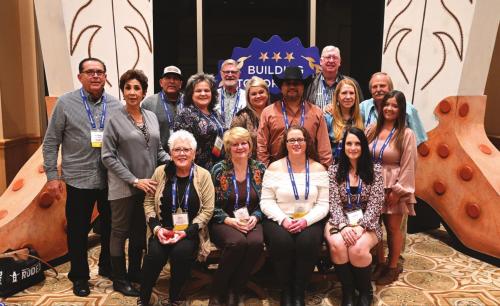 The representatives from The Fayette County Fair Association are pictured (front row, from left) Patty Pritchard, Lori Zuhn, Shelly Machinsky and Brandi Chovanec (back) Eugene Urbanovsky, Rose Urbanovsky, Hector Cervantez, Sherri Cervantez, Michael Zuhn, Tish Muniz, Aaron Muniz, Dennis Neuman, Virginia Ohnheiser, Stanley Ohnheiser and Kayla Ahlschlager. Attending but not pictured were Marty Neuman, Daniel and Rose Cernoch.