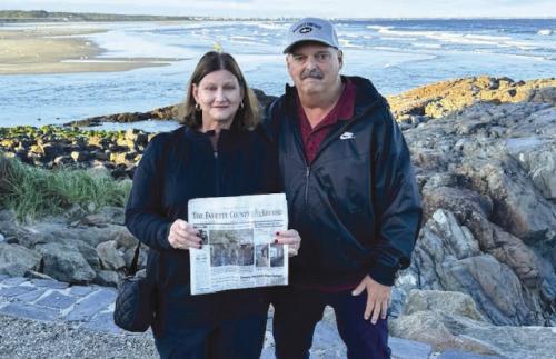 The Fayette County Record recently made it to Ogunquit, Maine by way of Rosemary and Gary Knebel.