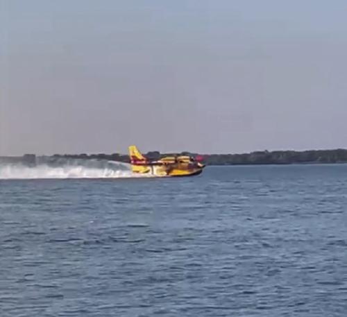 Fayette Lake Water Scooped by Planes To Fight Bastrop Fire