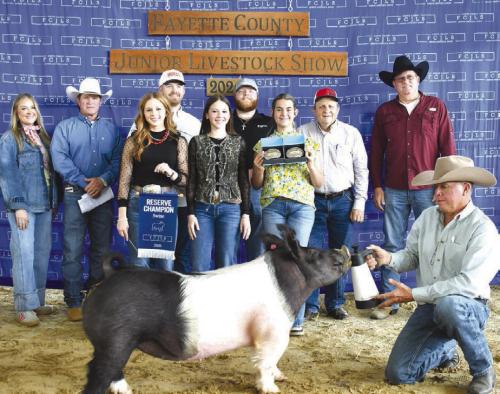 2026 Fayette County Junior Livestock Show Reserve Champions