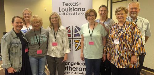 Those attending the Synod Assembly in New Orleans were Pastor Jen Kindsvatter, Ruth Noska, Debbie Lincke, Laura Brugger, Patsy Buro, Megan Buro and Lee Ann and Weldon Hartman.